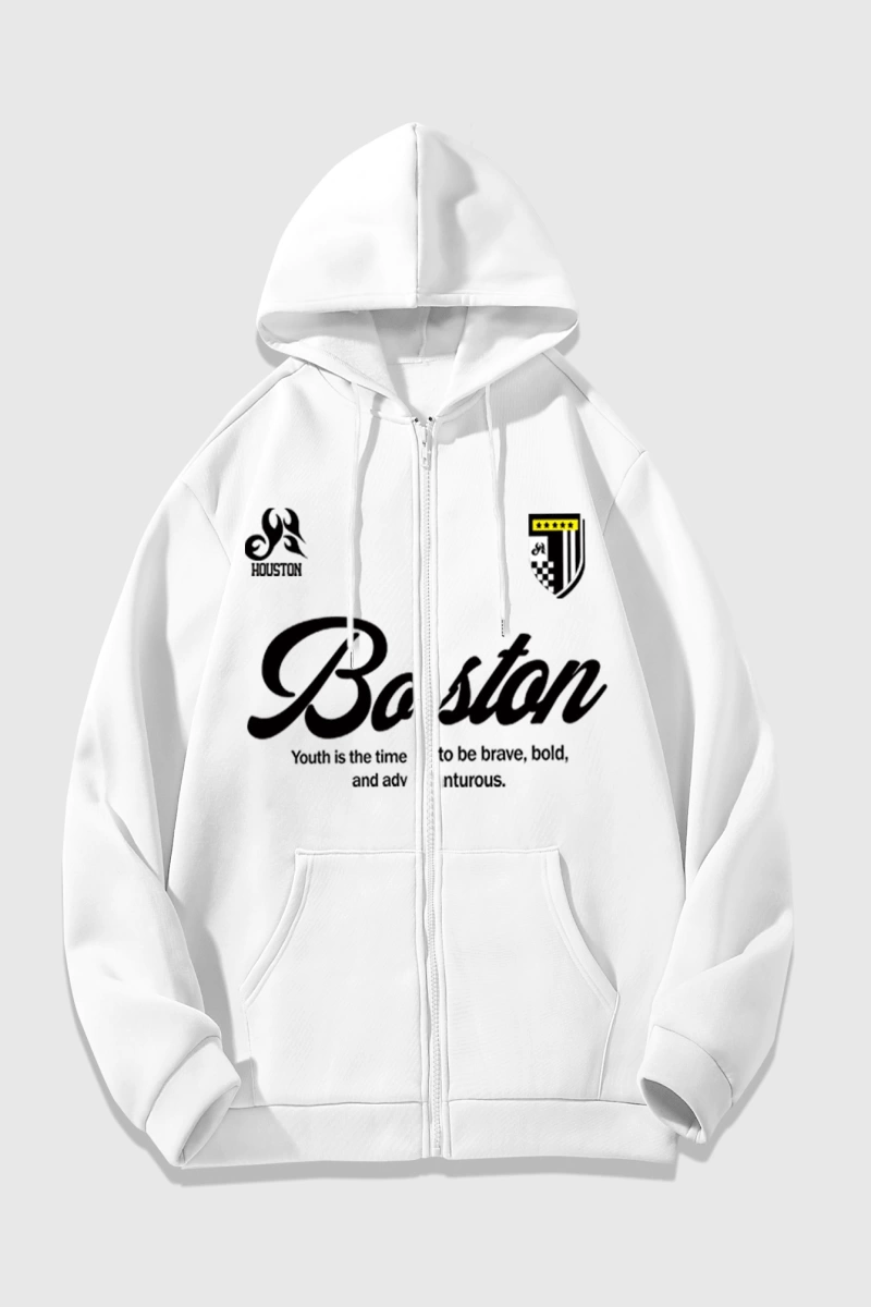 Kadın Sweatshirt Ceket, Sonbahar/Kış, Fermuarlı Kapatma, Termal Astarlı, Amerikan Stili, Logo Model 5136