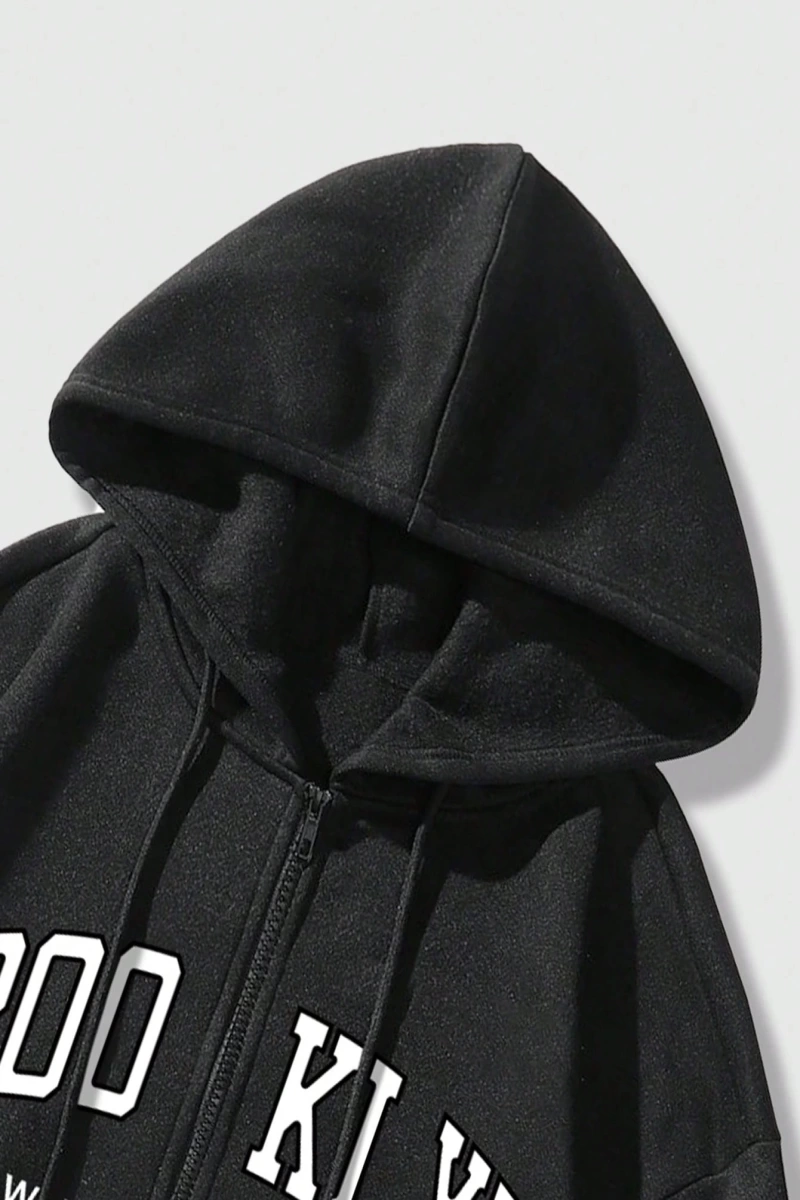 Kadın Sweatshirt Ceket, Sonbahar/Kış, Fermuarlı Kapatma, Termal Astarlı, Amerikan Stili, Logo Model 5136