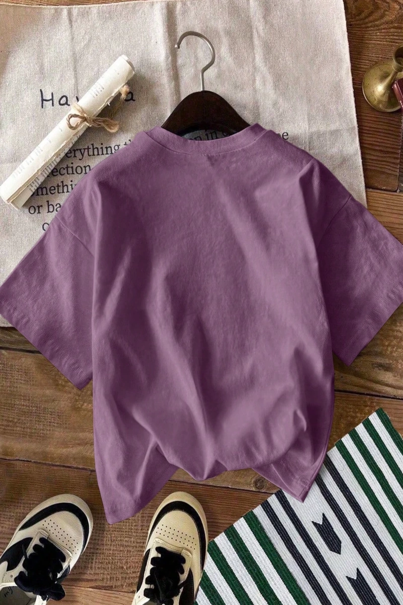 Kadın Yaz Yeni Minimalist Kiraz Ve Slogan Baskılı Rahat Tatil Stili Gevşek Ve Çok Yönlü Yuvar