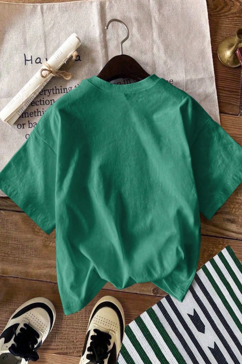 Kadın Yaz Yeni Minimalist Kiraz Ve Slogan Baskılı Rahat Tatil Stili Gevşek Ve Çok Yönlü Yuvar