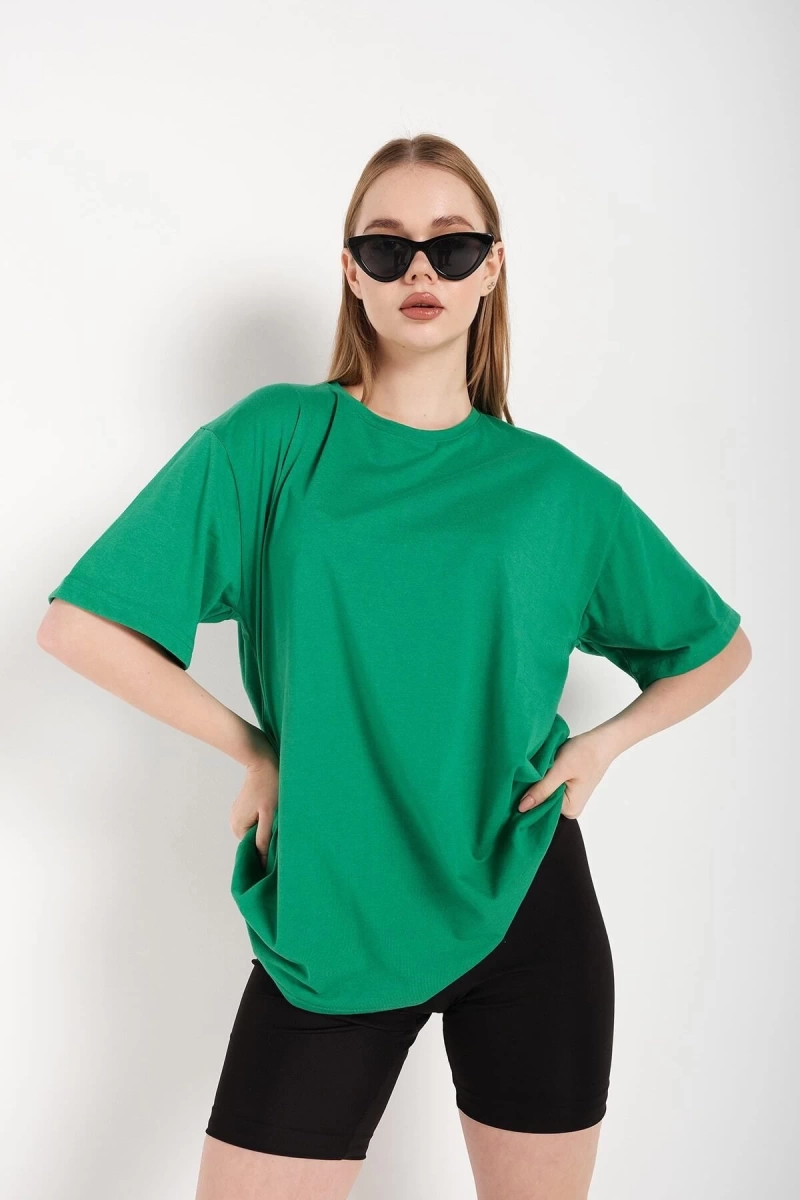 Kadın Yeşil Oversize T-shirt