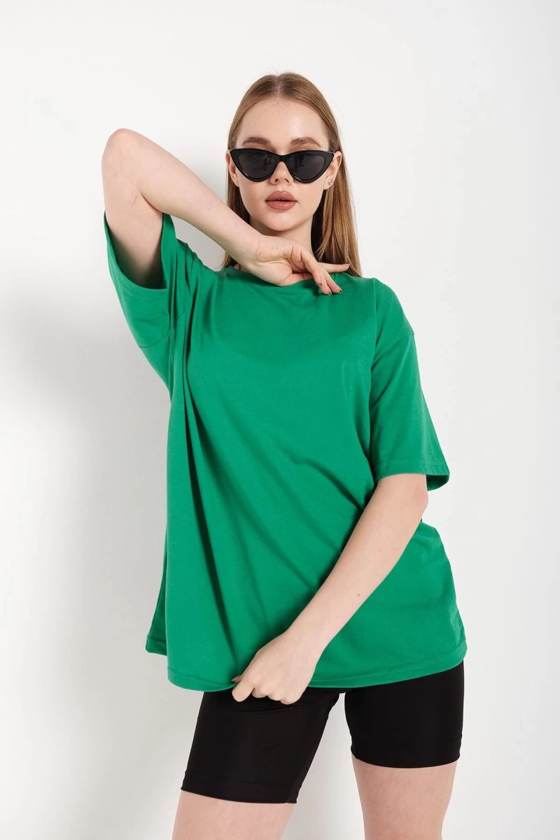 Kadın Yeşil Oversize T-shirt