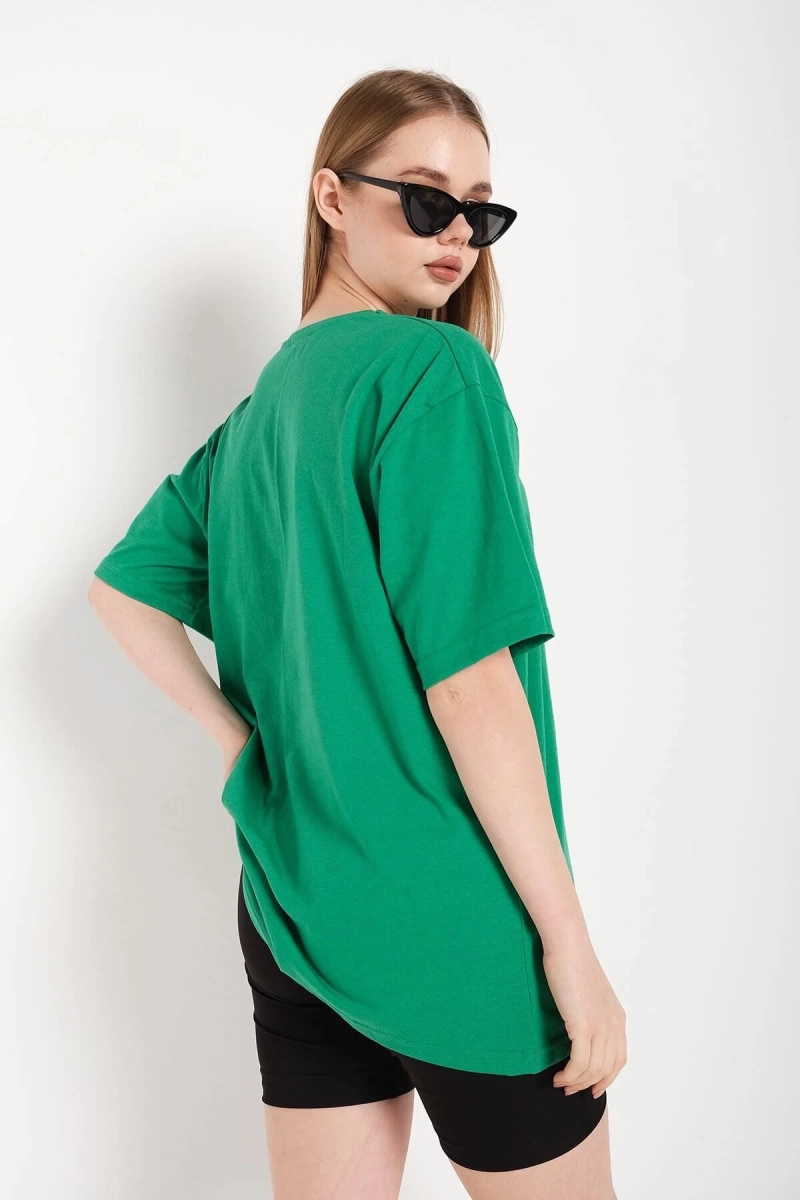Kadın Yeşil Oversize T-shirt