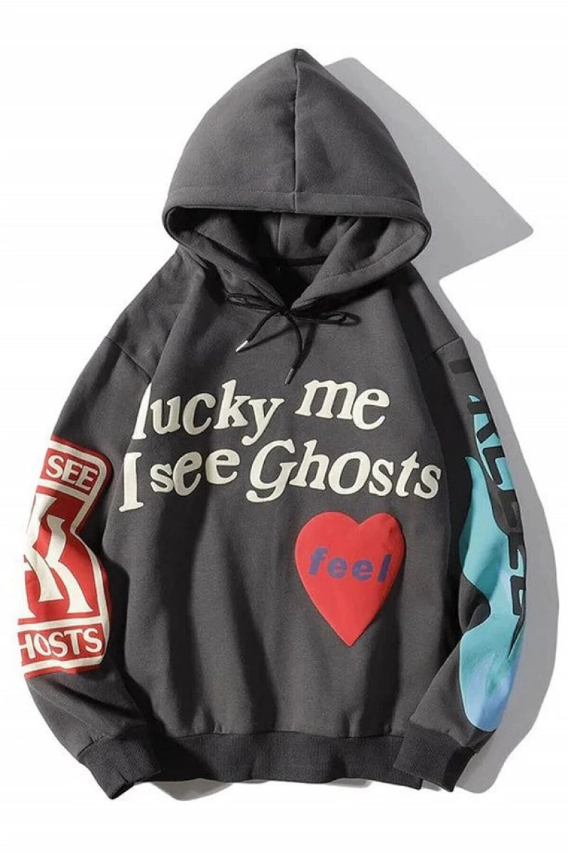 Kanye Oversıze Sweatshirt Hoodie Antasit Gri