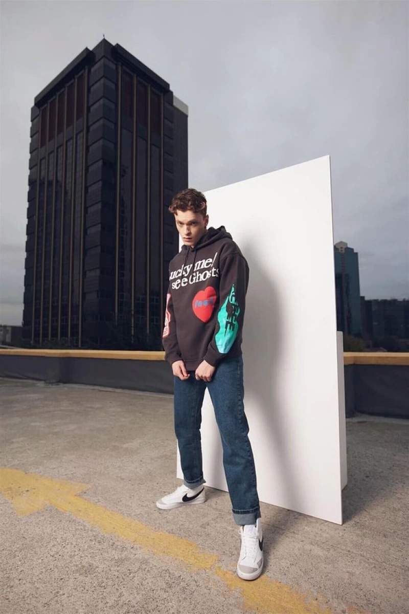 Kanye Oversıze Sweatshirt Hoodie Antasit Gri