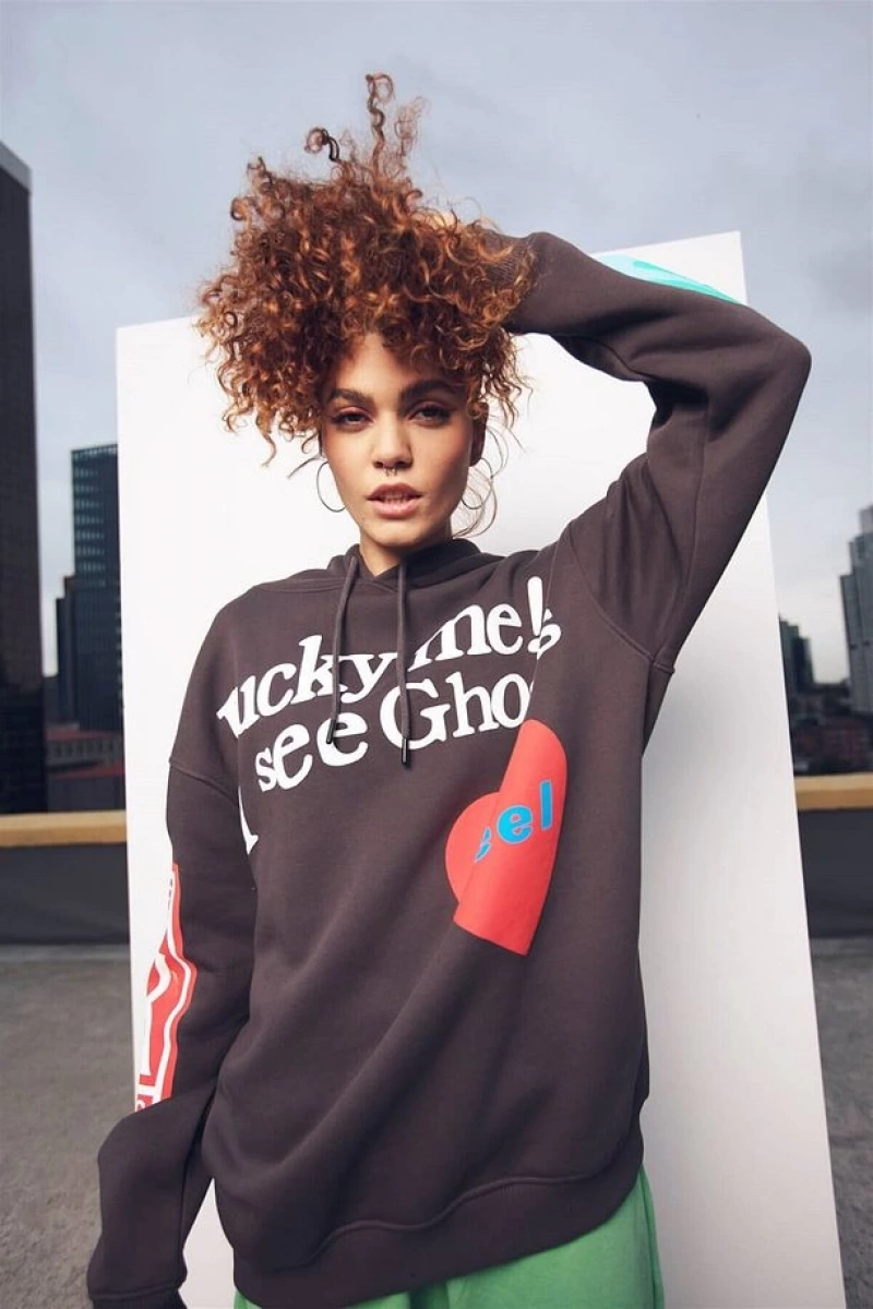 Kanye Oversıze Sweatshirt Hoodie Antasit Gri