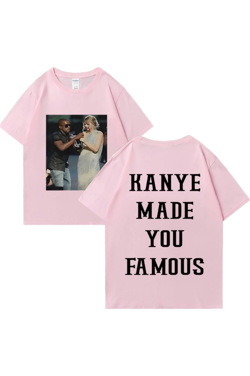 Kanye West vintage T Shirt Made You ünlü adam kadıns gevşek günlük kıyafetler Hip Hop street