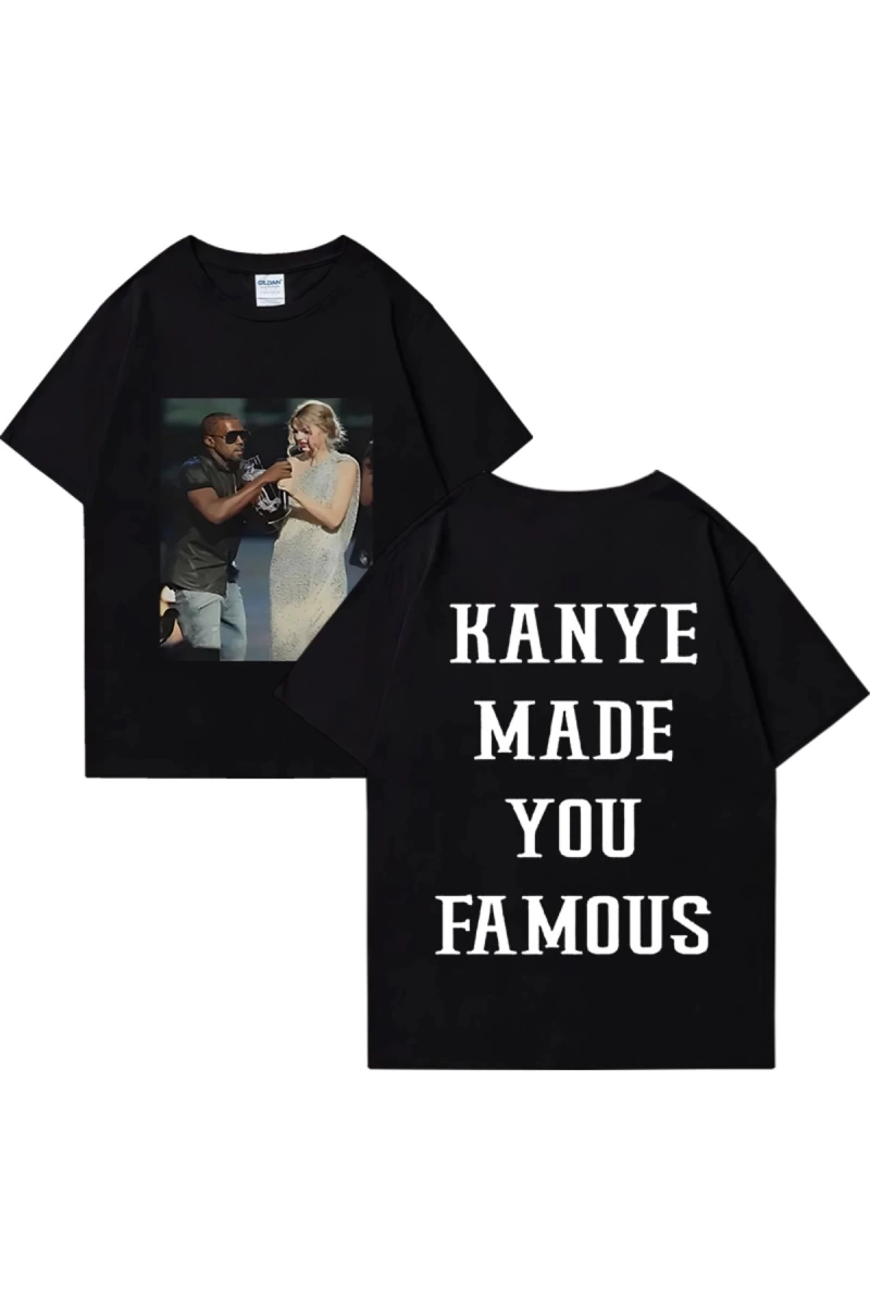 Kanye West vintage T Shirt Made You ünlü adam kadıns gevşek günlük kıyafetler Hip Hop street