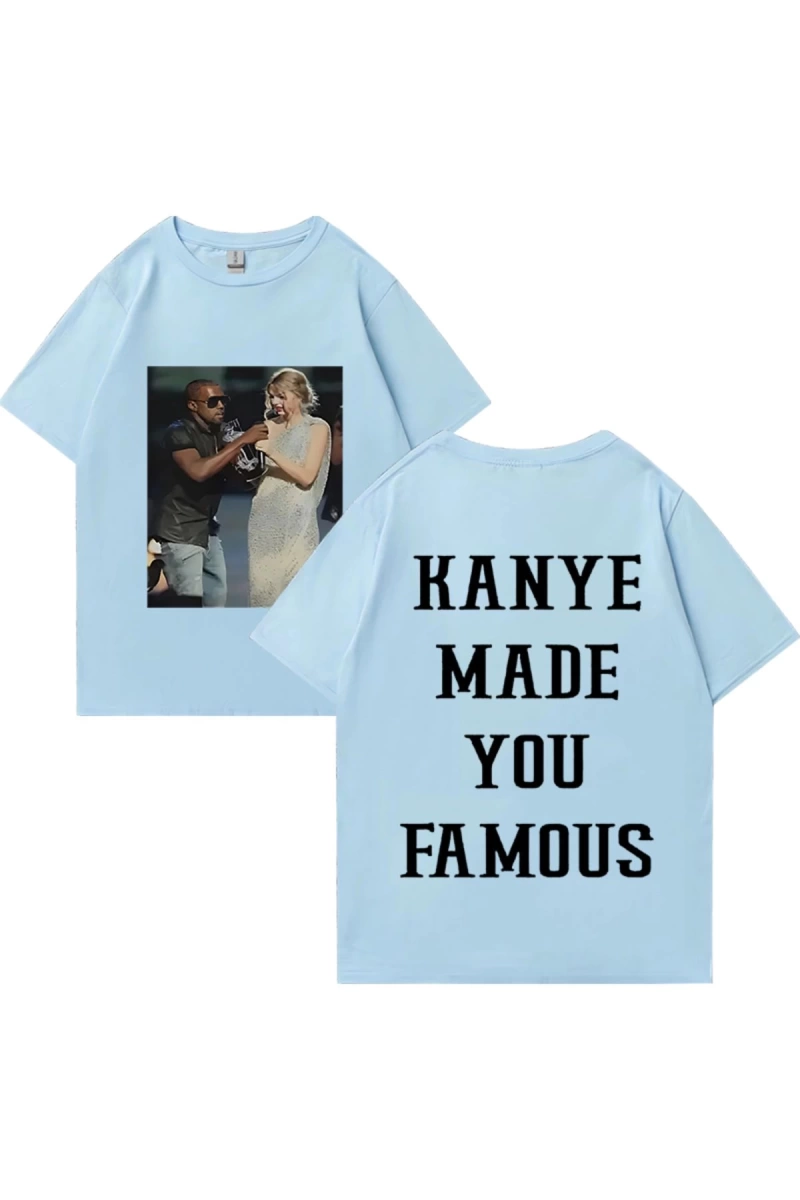 Kanye West vintage T Shirt Made You ünlü adam kadıns gevşek günlük kıyafetler Hip Hop street