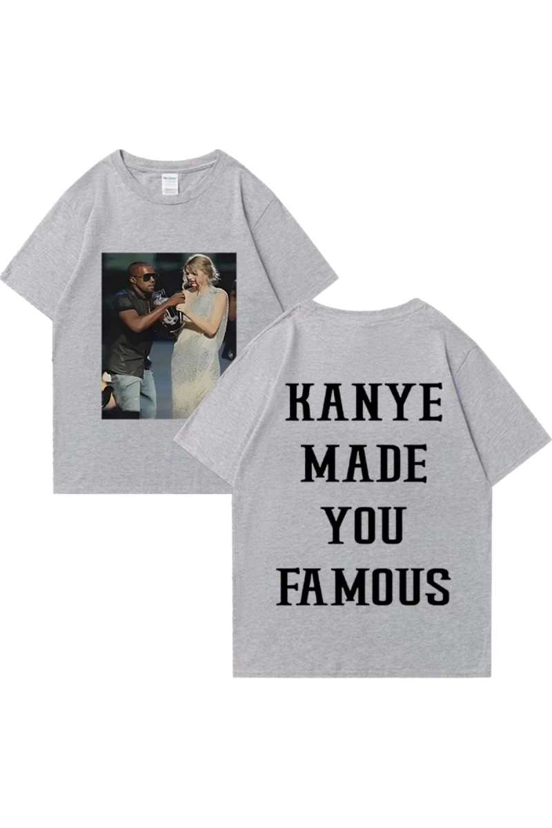 Kanye West vintage T Shirt Made You ünlü adam kadıns gevşek günlük kıyafetler Hip Hop street
