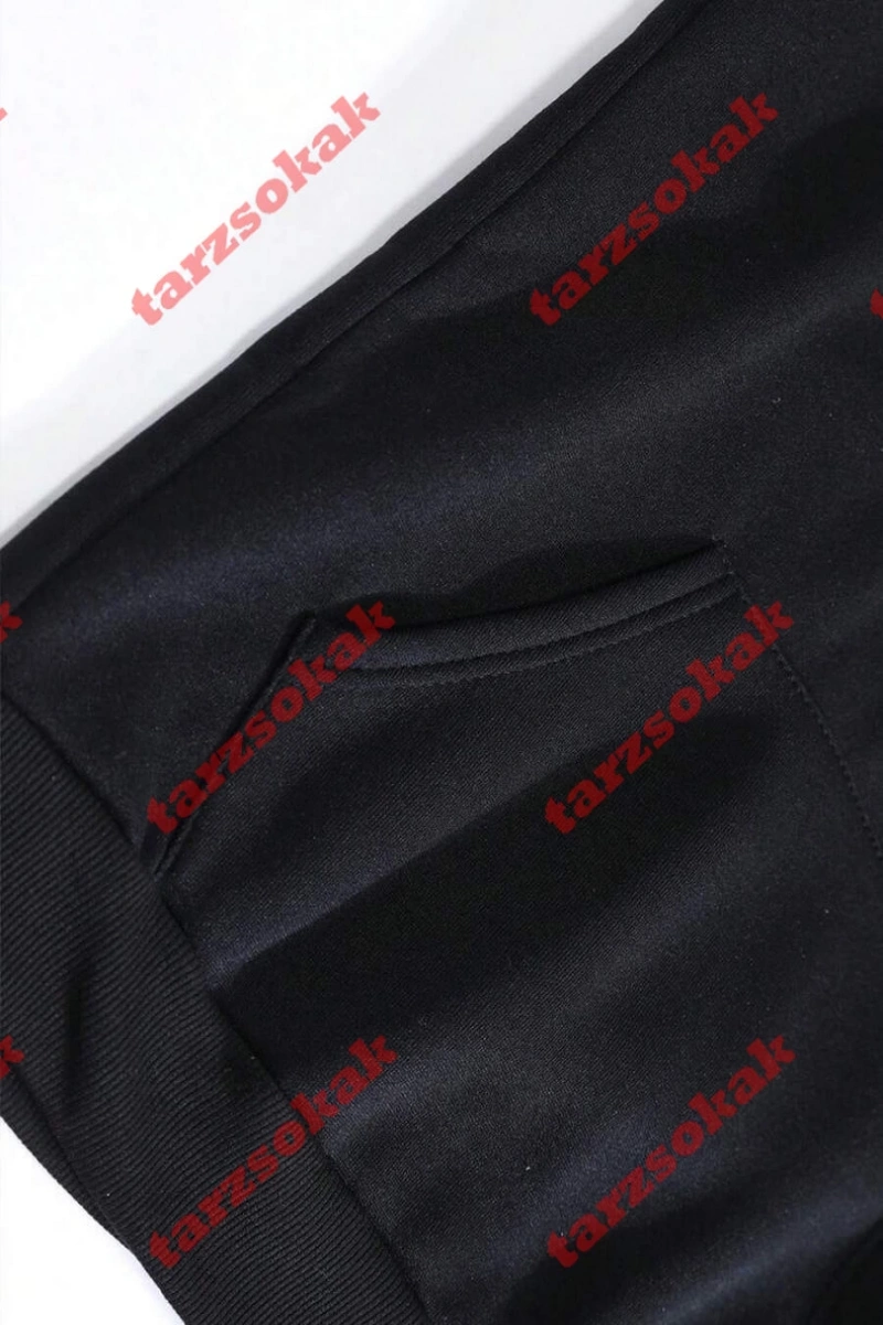 Kapşonlu Sweatshirt Siyah  C HARFİ  İSME Özel Tasarım