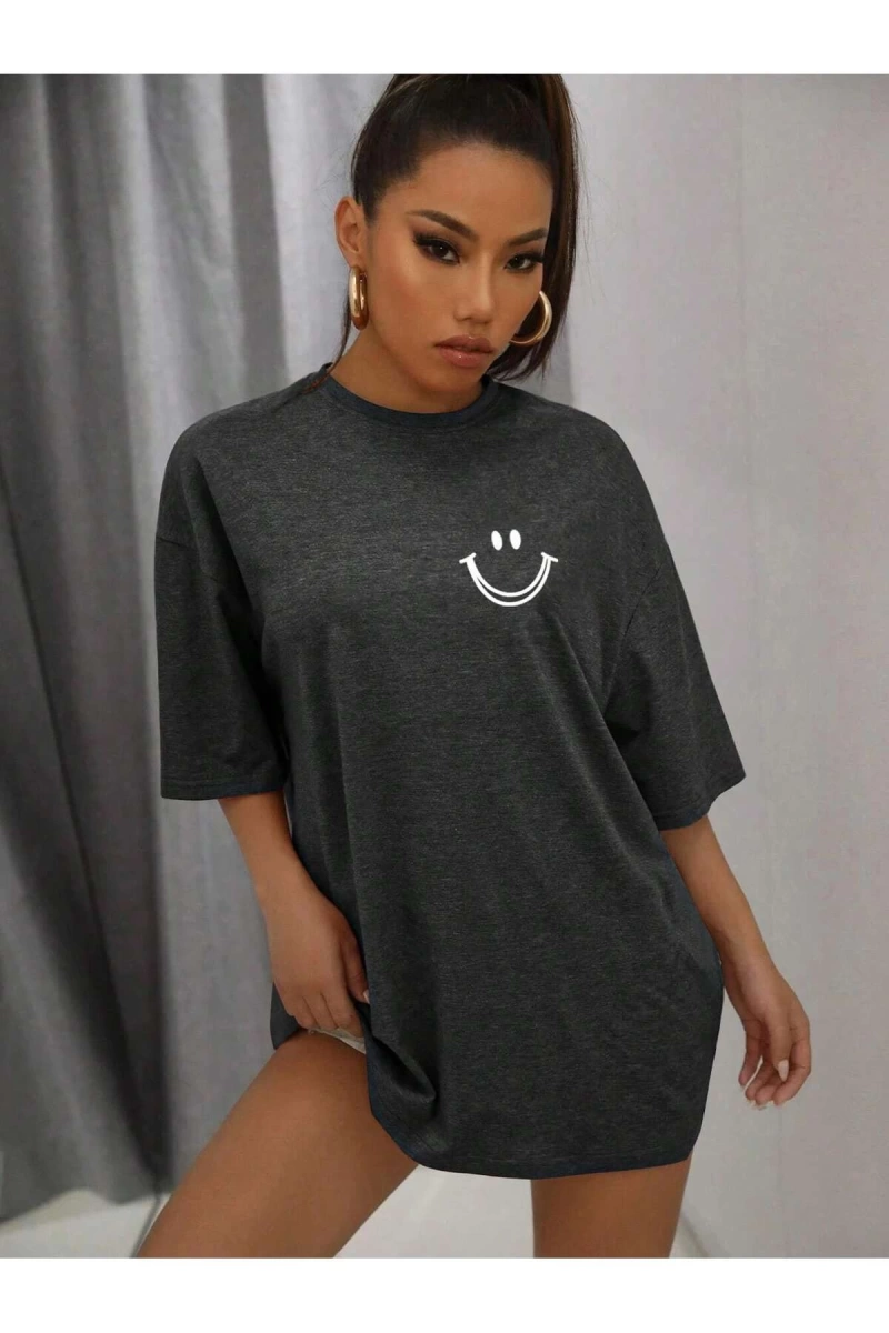 Karikatür ve Grafik tasarım Oversize T-shirt Cartoon/Letter serisi kod11