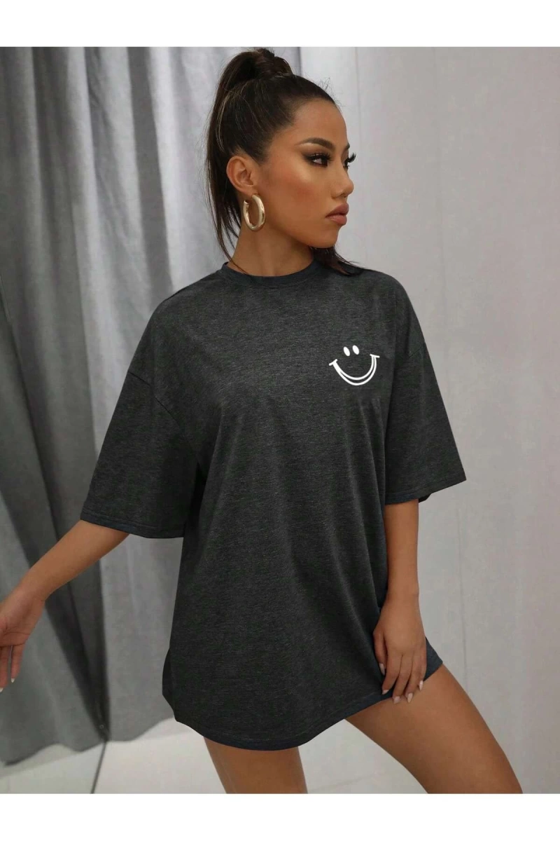 Karikatür ve Grafik tasarım Oversize T-shirt Cartoon/Letter serisi kod11