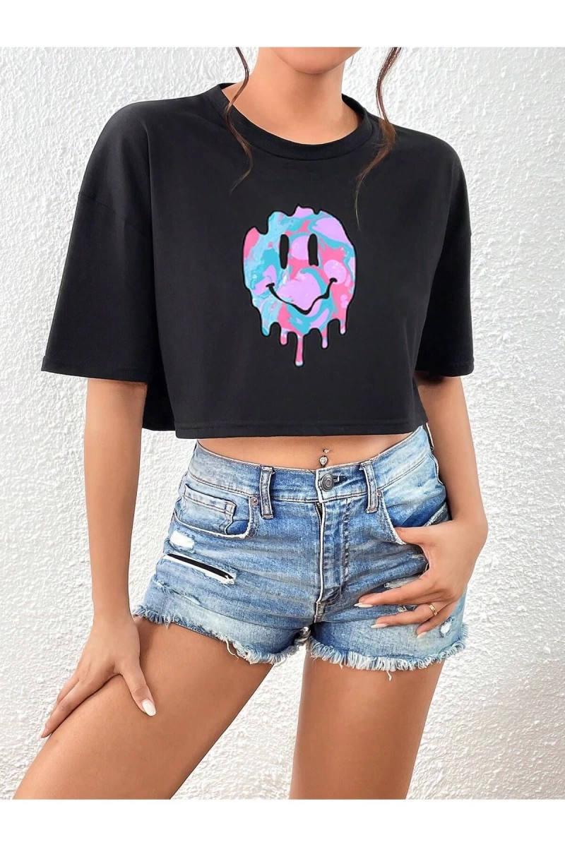 Karikatür ve Grafik tasarım Oversize T-shirt Cartoon/Letter serisi kod111
