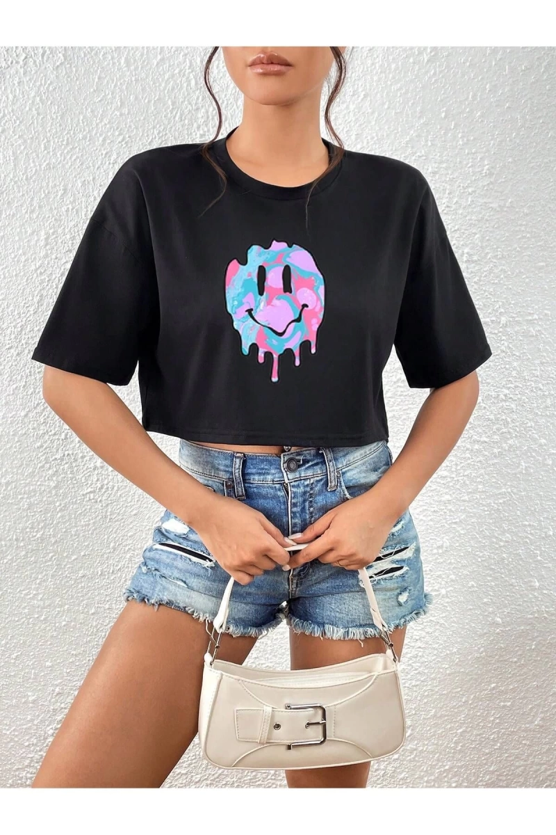 Karikatür ve Grafik tasarım Oversize T-shirt Cartoon/Letter serisi kod111