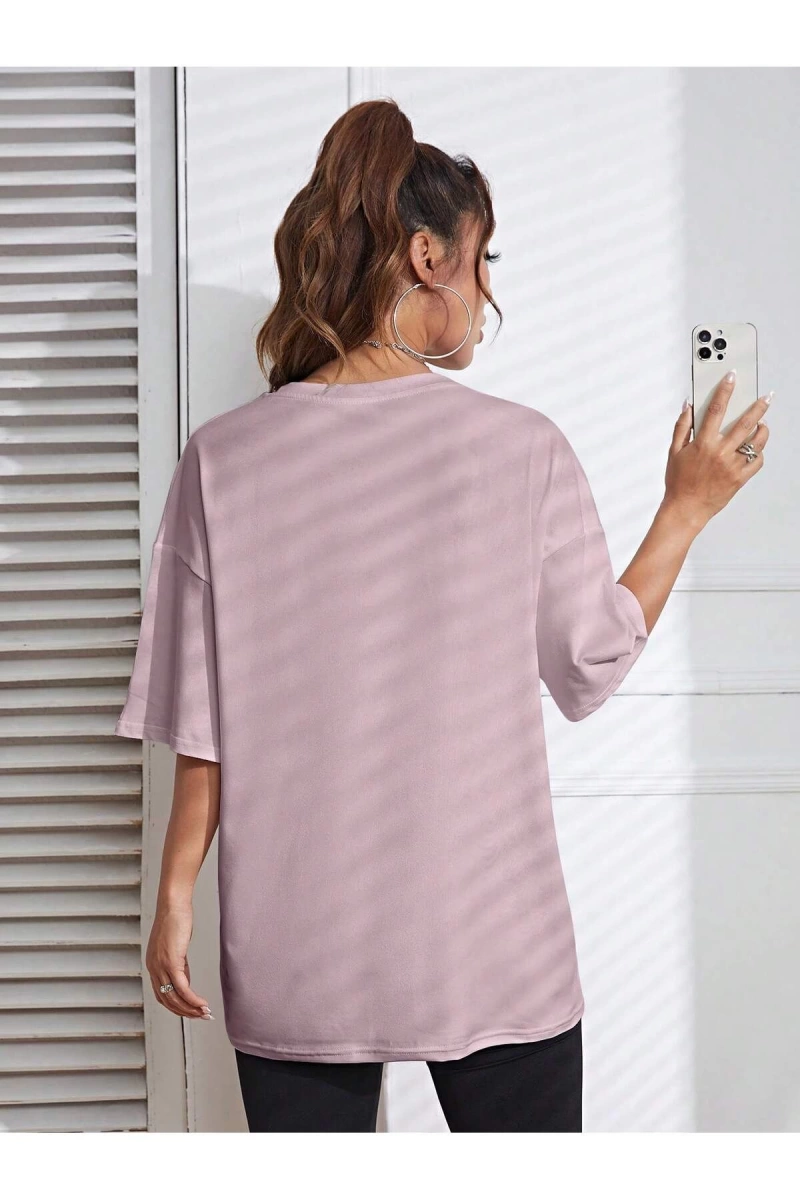 Karikatür ve Grafik tasarım Oversize T-shirt Cartoon/Letter serisi kod116