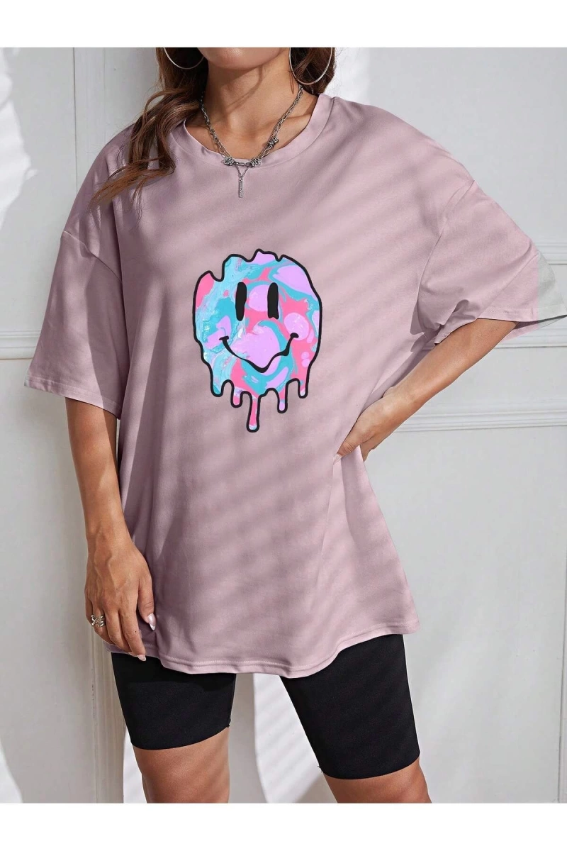 Karikatür ve Grafik tasarım Oversize T-shirt Cartoon/Letter serisi kod116