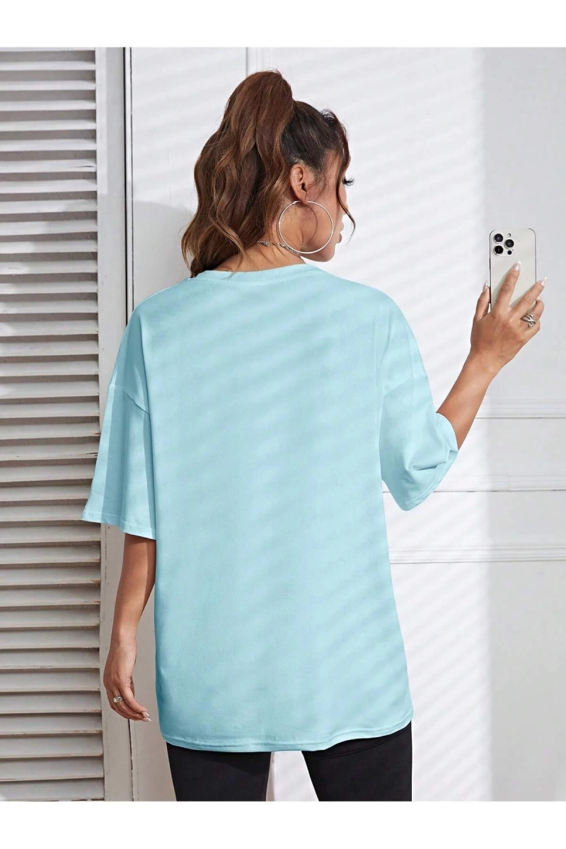Karikatür ve Grafik tasarım Oversize T-shirt Cartoon/Letter serisi kod118