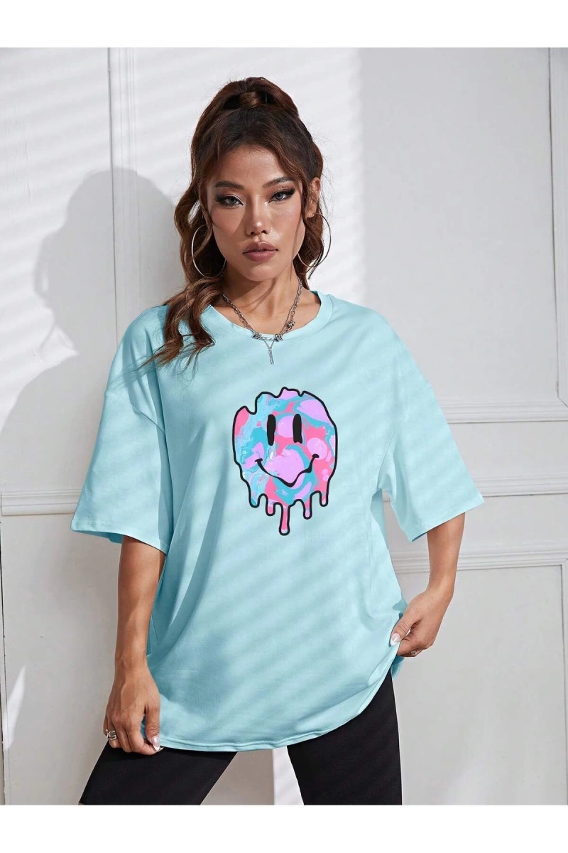 Karikatür ve Grafik tasarım Oversize T-shirt Cartoon/Letter serisi kod118