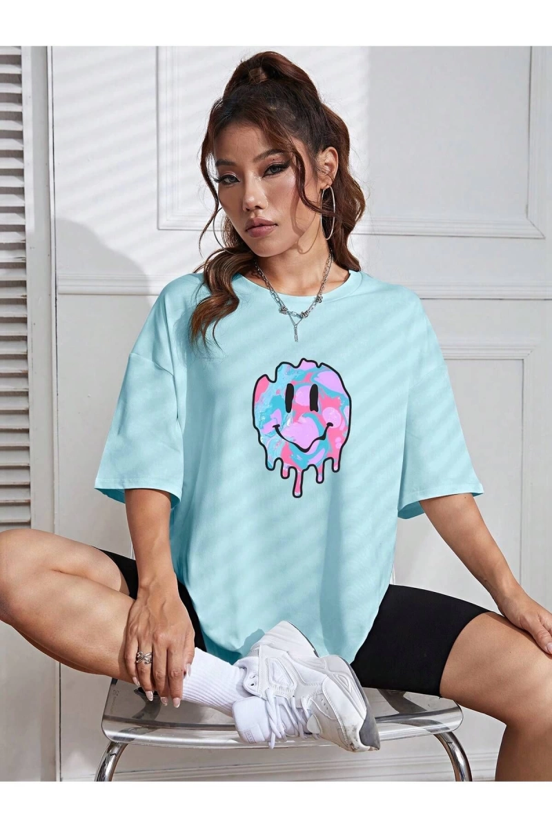 Karikatür ve Grafik tasarım Oversize T-shirt Cartoon/Letter serisi kod118