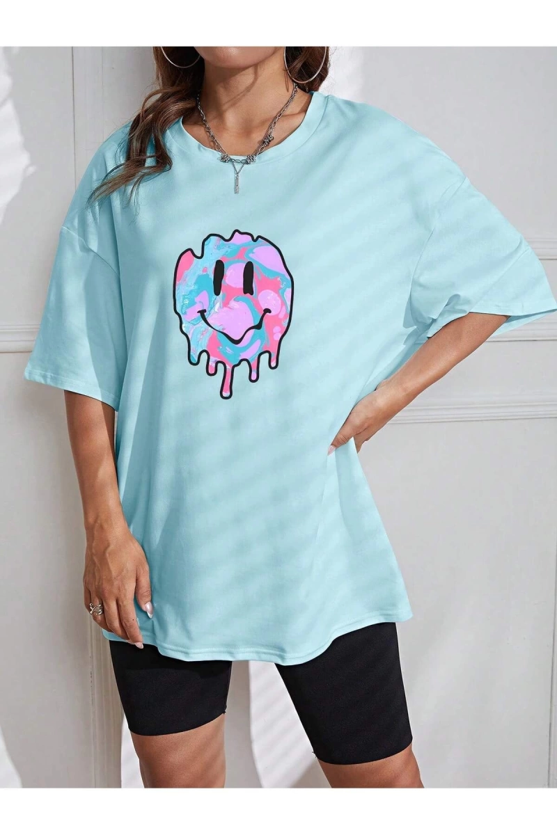 Karikatür ve Grafik tasarım Oversize T-shirt Cartoon/Letter serisi kod118