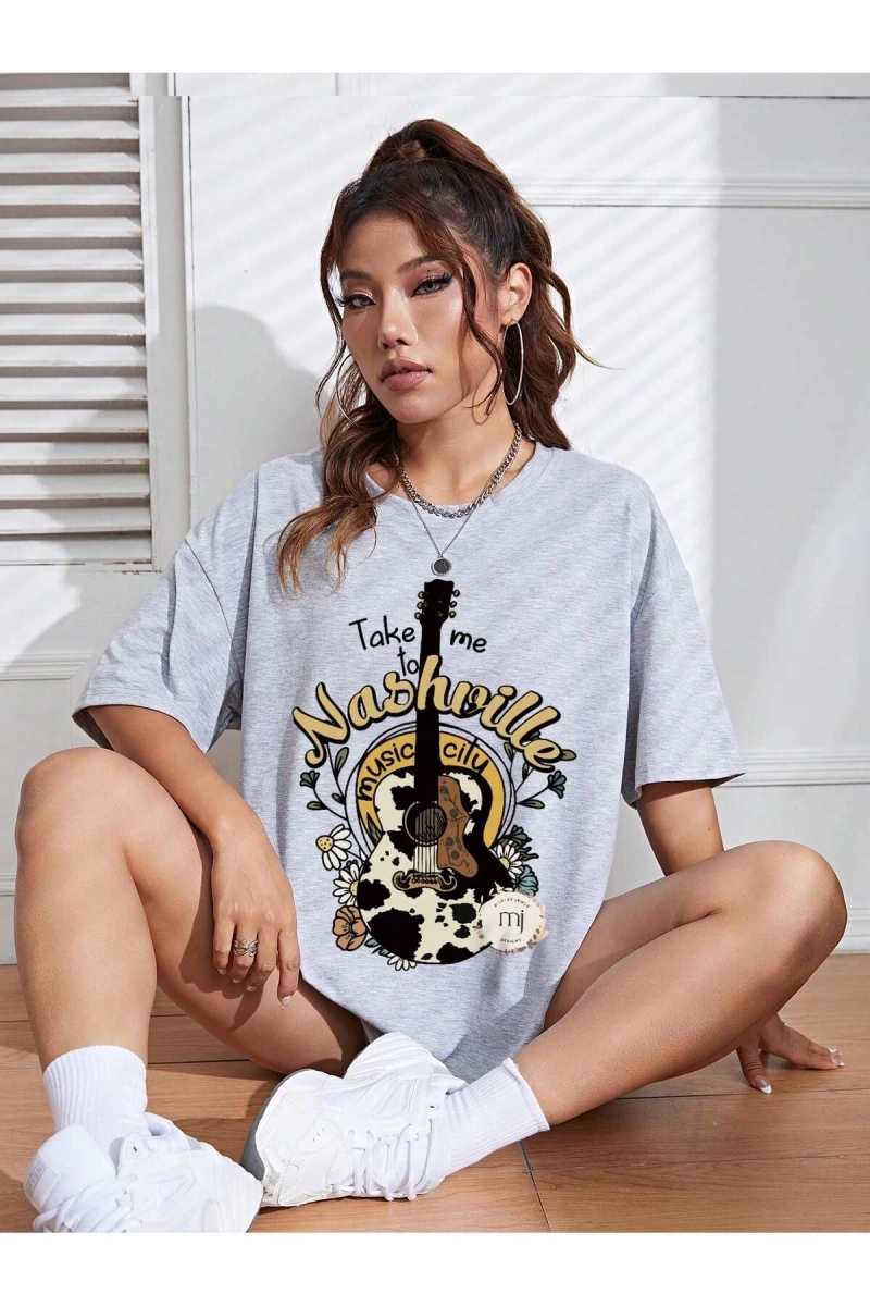 Karikatür ve Grafik tasarım Oversize T-shirt Cartoon/Letter serisi kod138