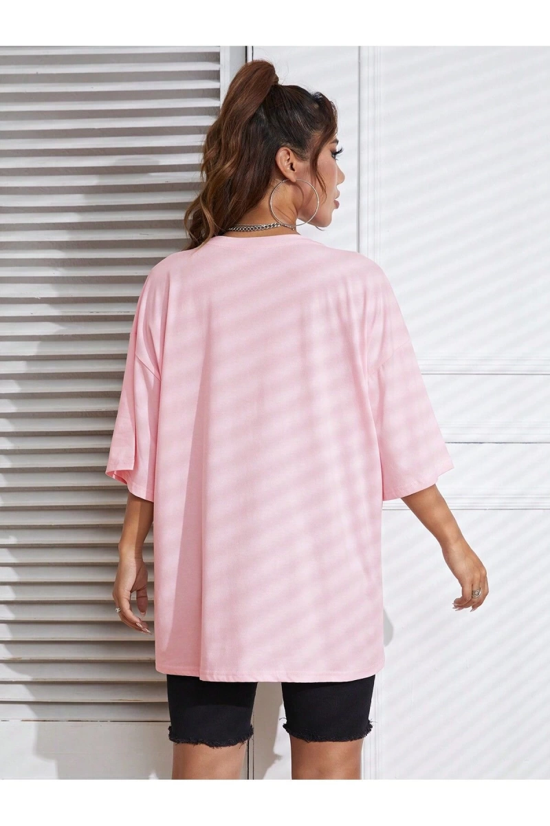 Karikatür ve Grafik tasarım Oversize T-shirt Cartoon/Letter serisi kod139