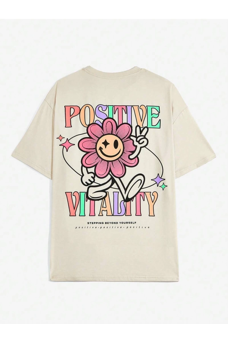 Karikatür ve Grafik tasarım Oversize T-shirt Cartoon/Letter serisi kod159