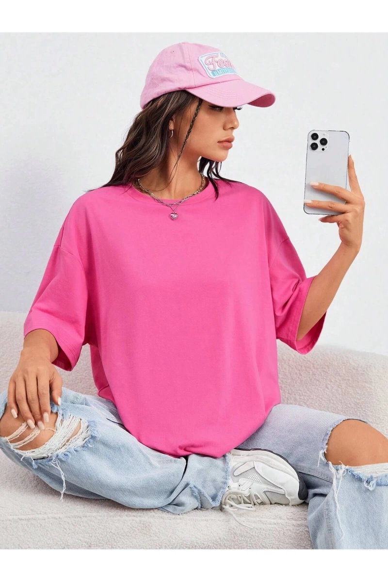 Karikatür ve Grafik tasarım Oversize T-shirt Cartoon/Letter serisi kod165