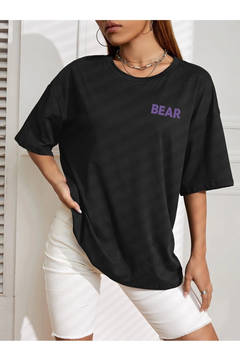 Karikatür ve Grafik tasarım Oversize T-shirt Cartoon/Letter serisi kod17
