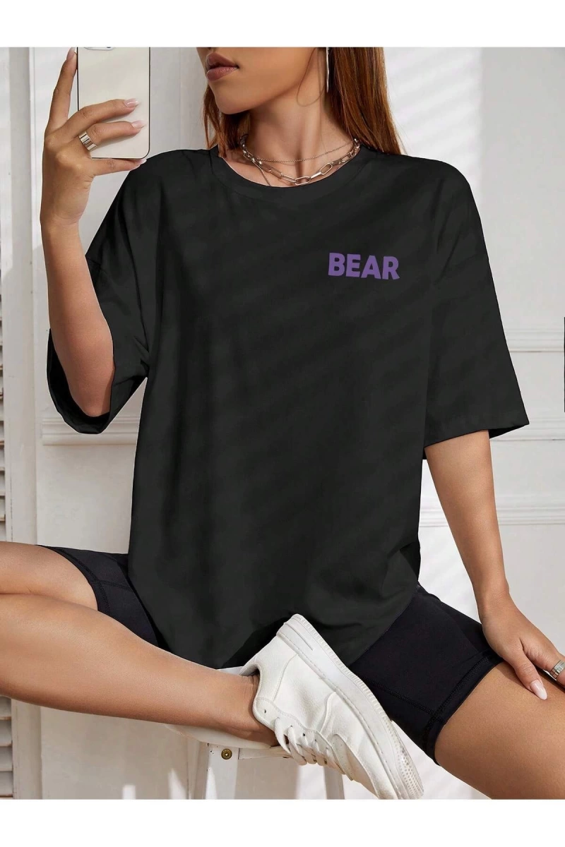Karikatür ve Grafik tasarım Oversize T-shirt Cartoon/Letter serisi kod17