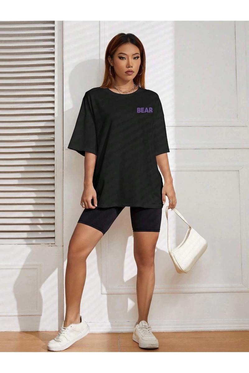 Karikatür ve Grafik tasarım Oversize T-shirt Cartoon/Letter serisi kod17