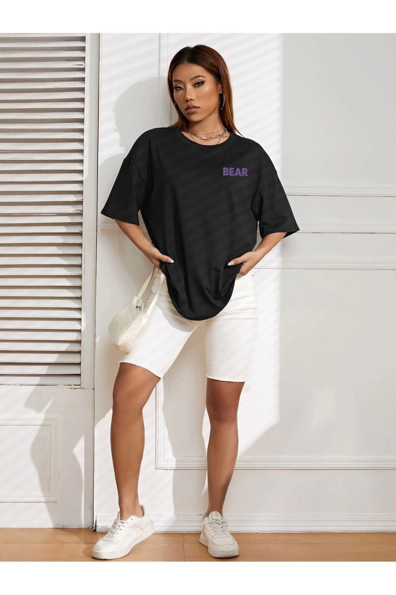 Karikatür ve Grafik tasarım Oversize T-shirt Cartoon/Letter serisi kod17