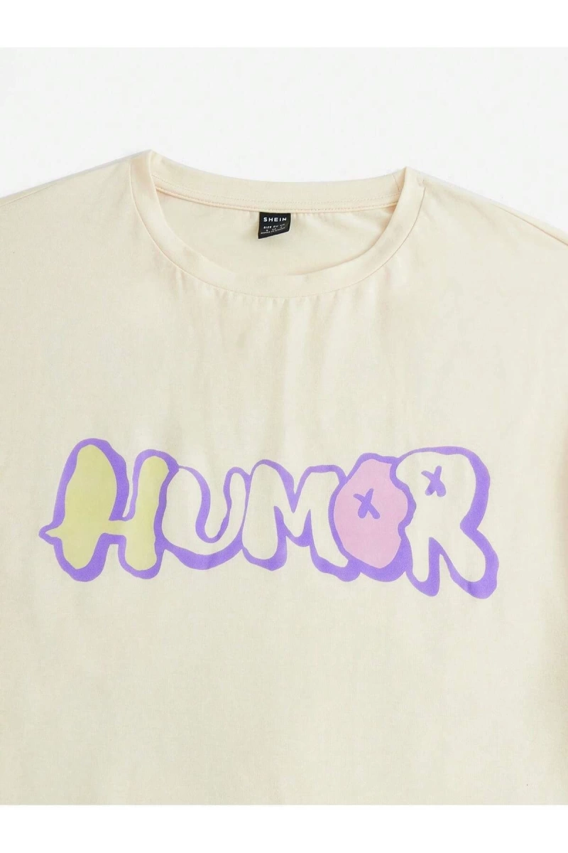 Karikatür ve Grafik tasarım Oversize T-shirt Cartoon/Letter serisi kod174