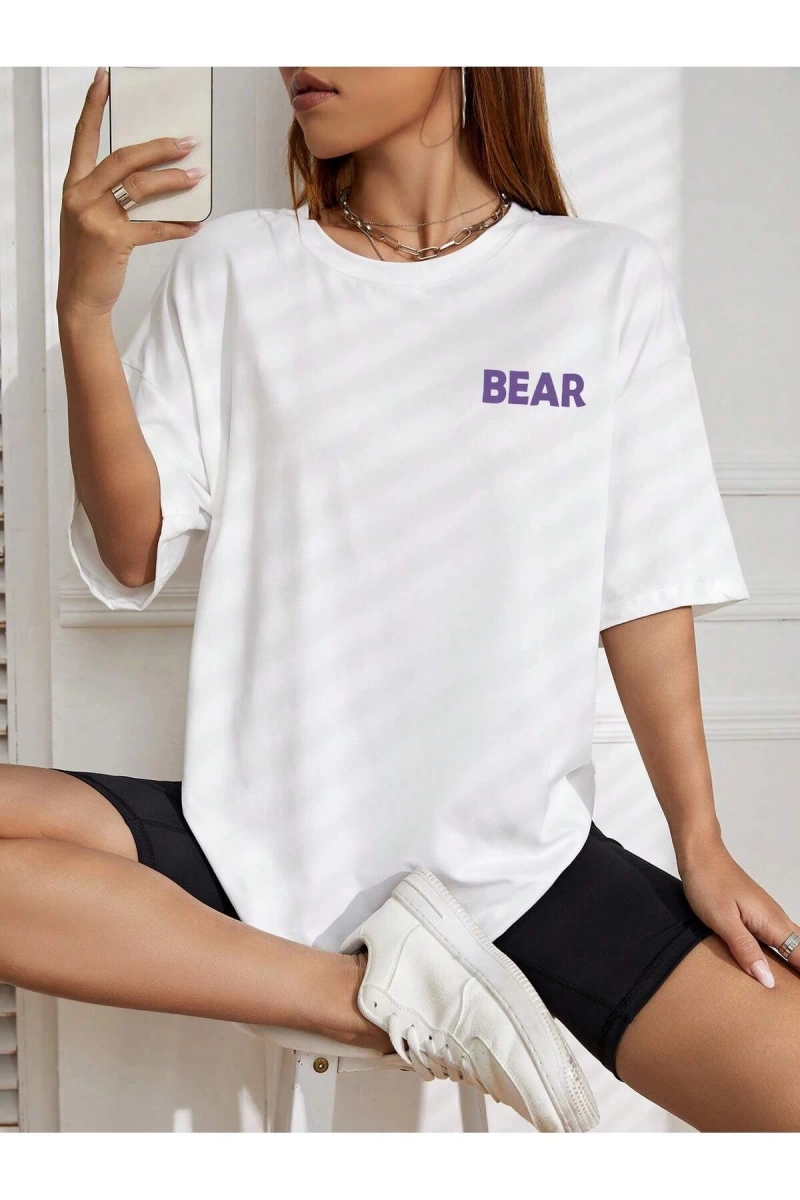 Karikatür ve Grafik tasarım Oversize T-shirt Cartoon/Letter serisi kod18