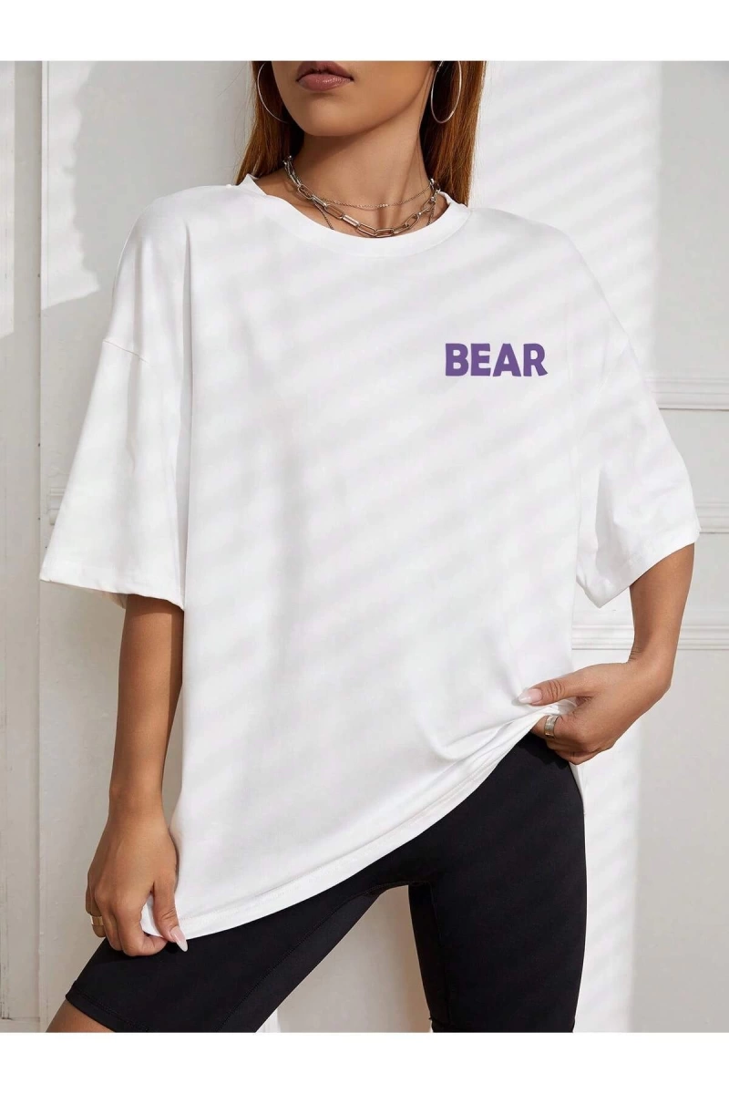 Karikatür ve Grafik tasarım Oversize T-shirt Cartoon/Letter serisi kod18