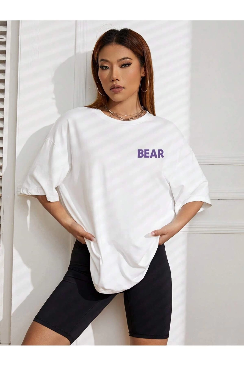 Karikatür ve Grafik tasarım Oversize T-shirt Cartoon/Letter serisi kod18