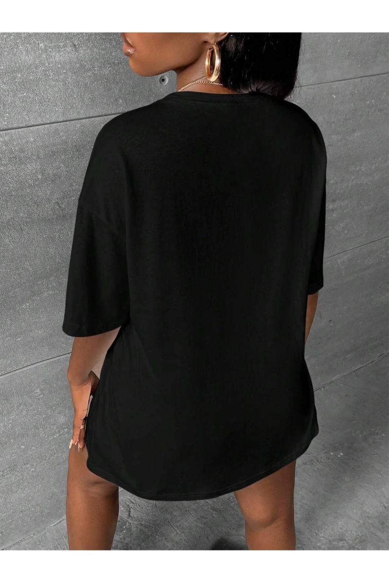 Karikatür ve Grafik tasarım Oversize T-shirt Cartoon/Letter serisi kod193
