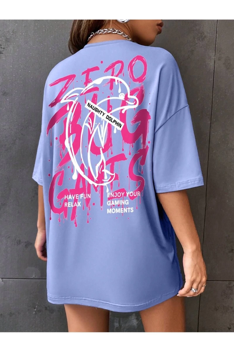 Karikatür ve Grafik tasarım Oversize T-shirt Cartoon/Letter serisi kod217