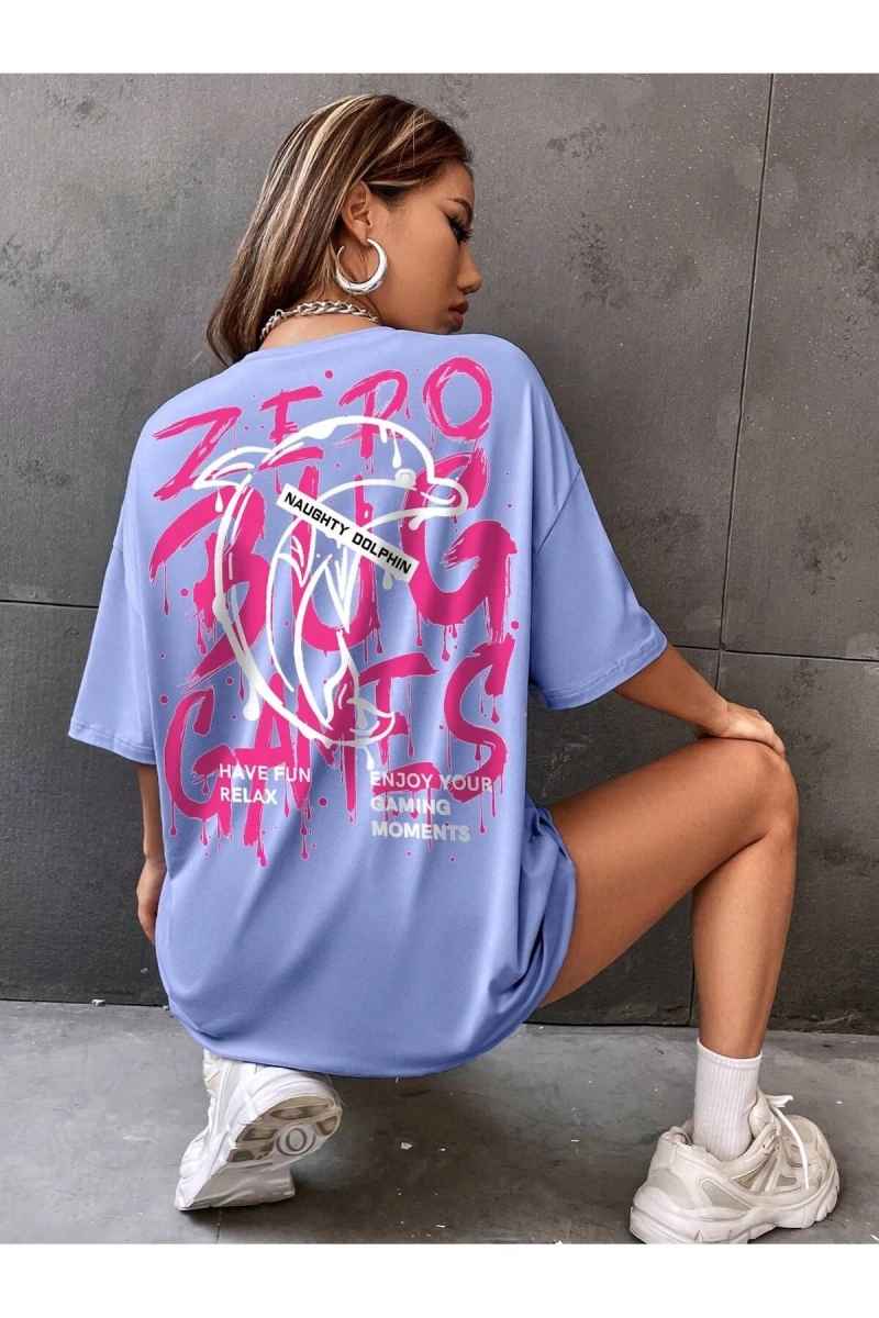 Karikatür ve Grafik tasarım Oversize T-shirt Cartoon/Letter serisi kod217