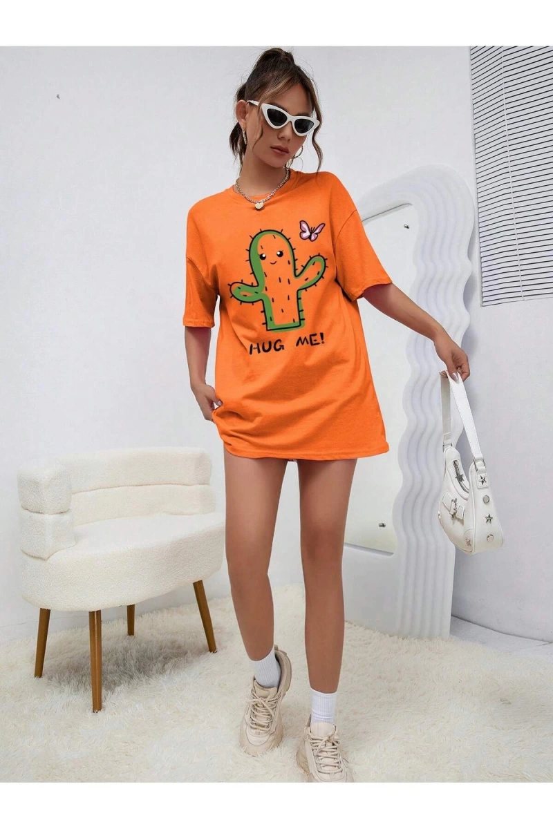 Karikatür ve Grafik tasarım Oversize T-shirt Cartoon/Letter serisi kod225