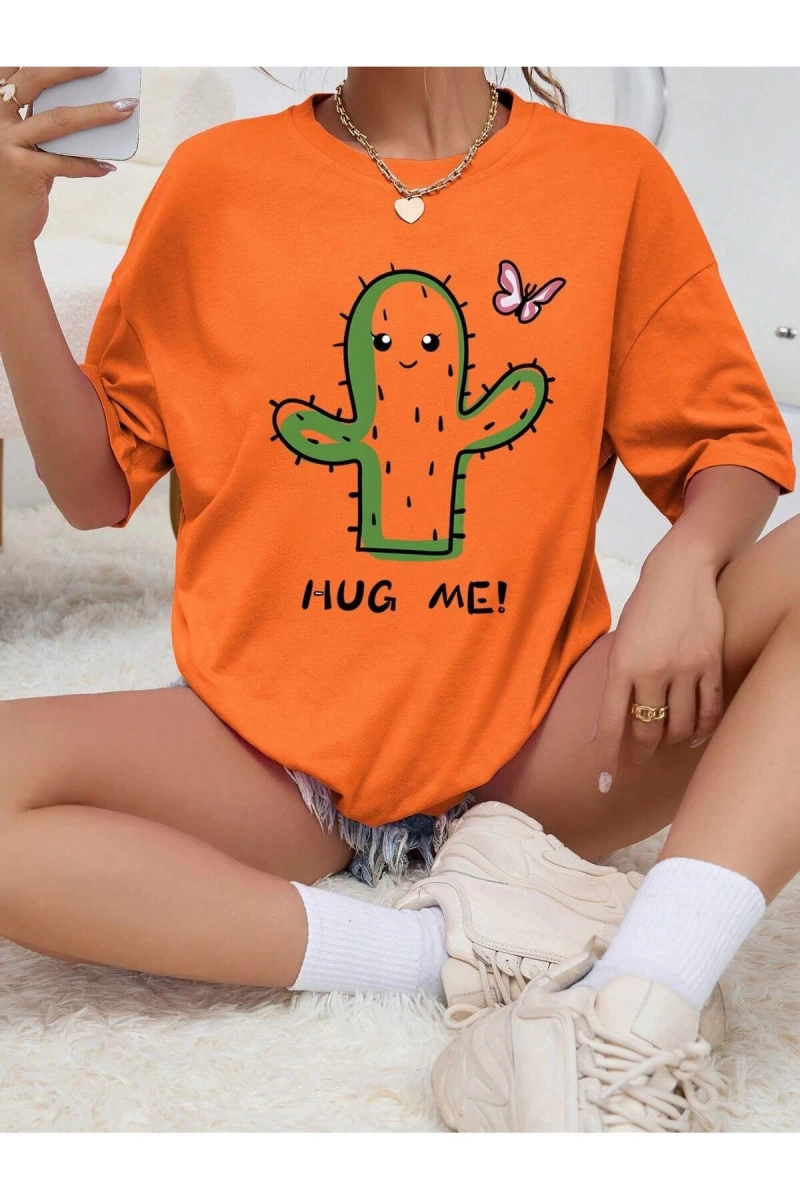 Karikatür ve Grafik tasarım Oversize T-shirt Cartoon/Letter serisi kod225