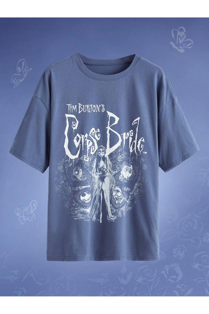 Karikatür ve Grafik tasarım Oversize T-shirt Cartoon/Letter serisi kod249