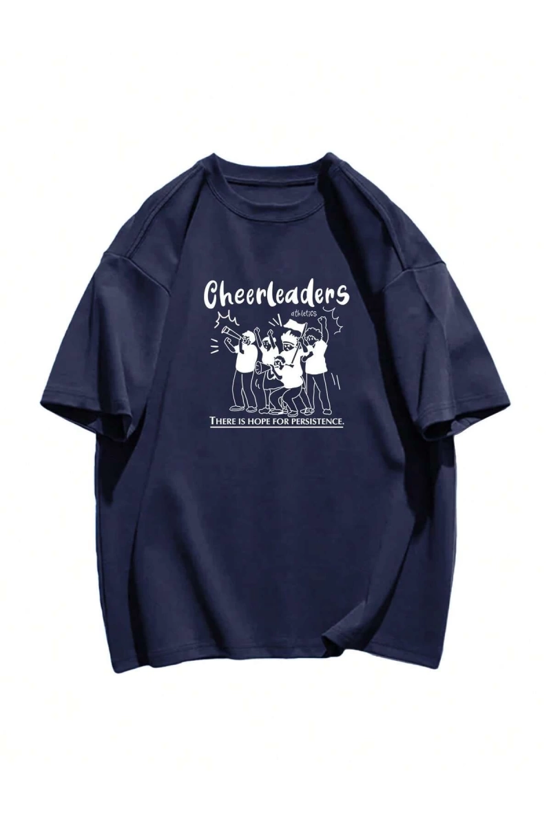 Karikatür ve Grafik tasarım Oversize T-shirt Cartoon/Letter serisi kod255