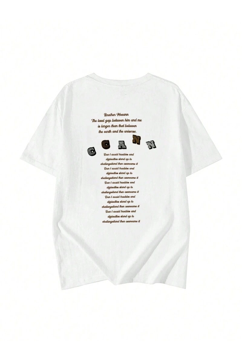 Karikatür ve Grafik tasarım Oversize T-shirt Cartoon/Letter serisi kod278
