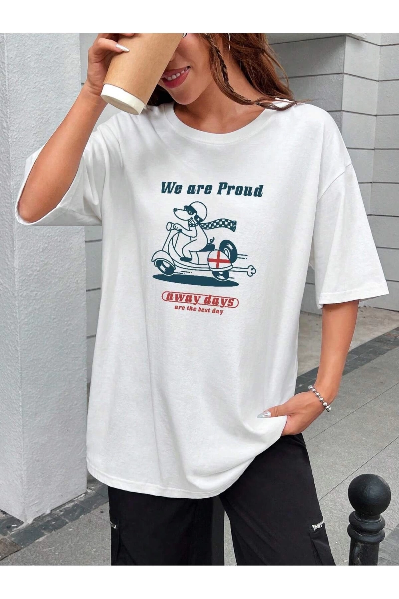 Karikatür ve Grafik tasarım Oversize T-shirt Cartoon/Letter serisi kod279
