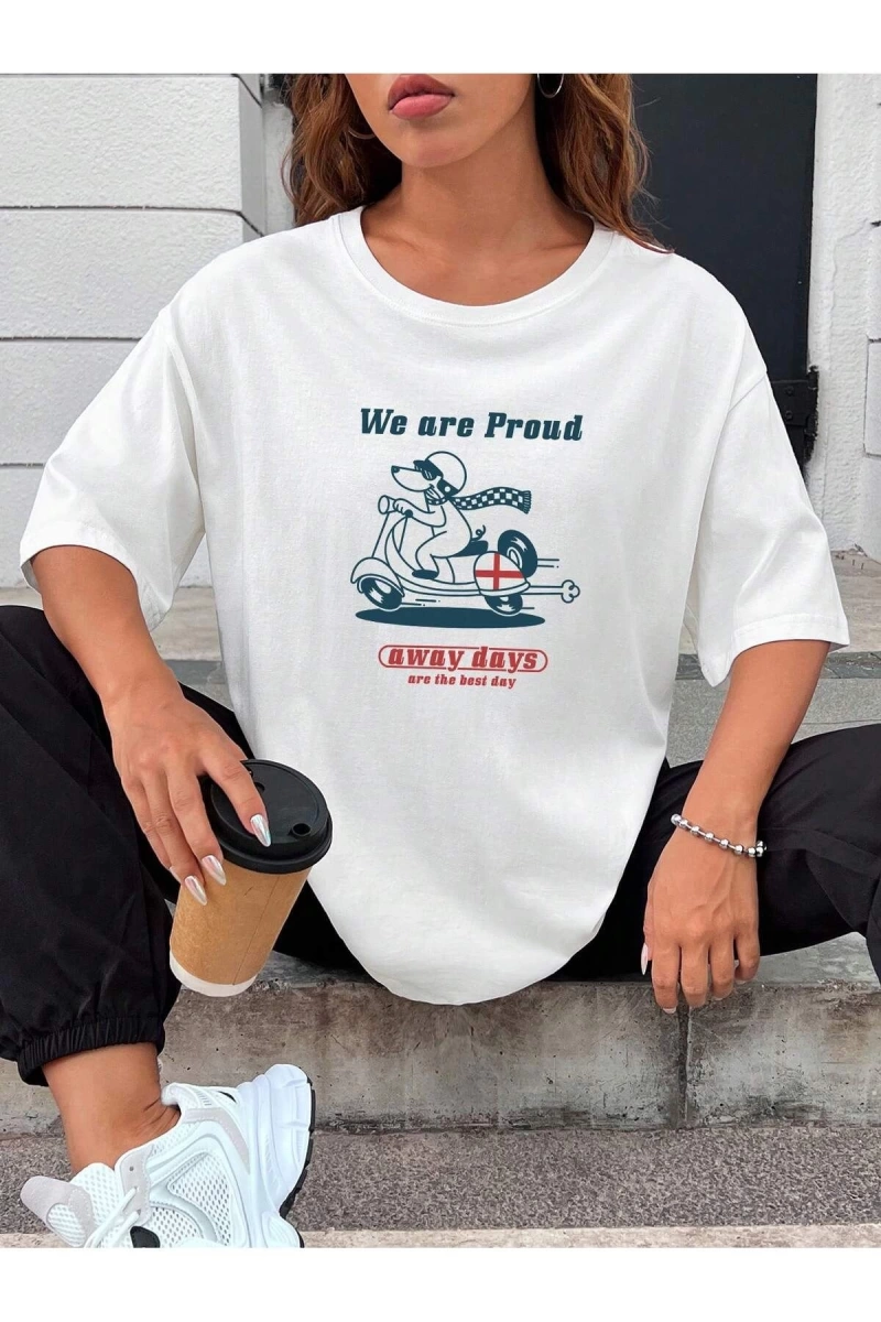 Karikatür ve Grafik tasarım Oversize T-shirt Cartoon/Letter serisi kod279