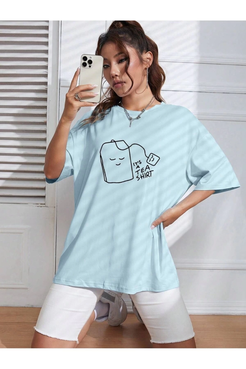 Karikatür ve Grafik tasarım Oversize T-shirt Cartoon/Letter serisi kod292