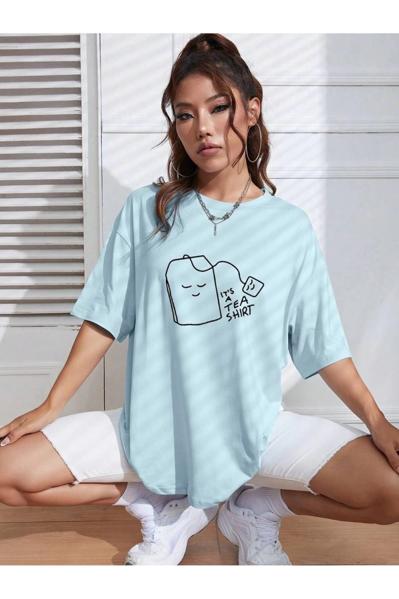 Karikatür ve Grafik tasarım Oversize T-shirt Cartoon/Letter serisi kod292