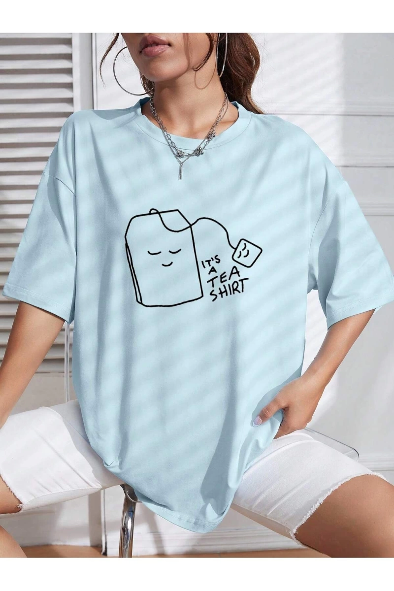 Karikatür ve Grafik tasarım Oversize T-shirt Cartoon/Letter serisi kod292